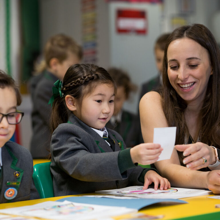 prep students in class with their teacher