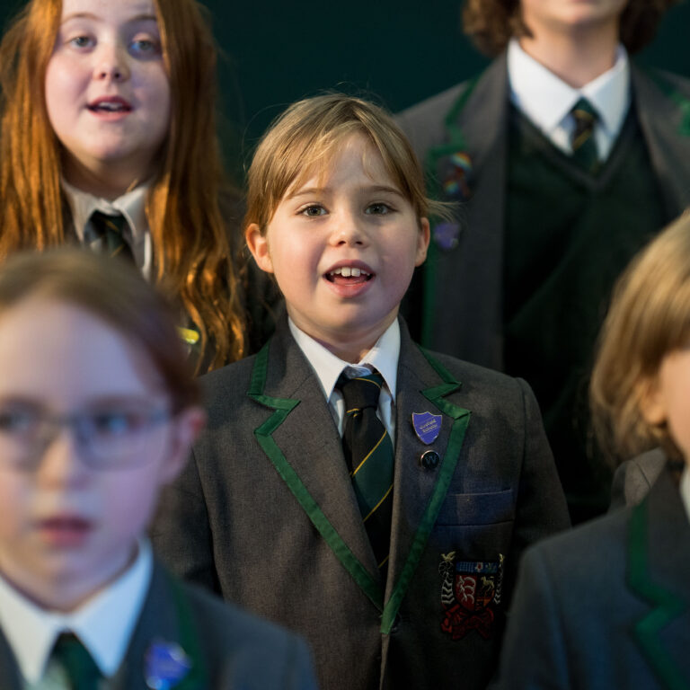 students singing