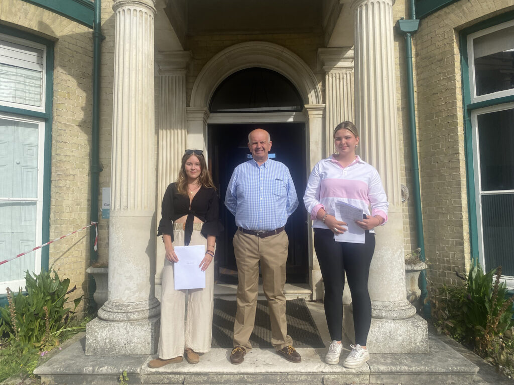 students holding exam results